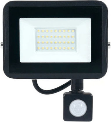 Horoz Electric Waterproof LED Flood Light 50W Cold White 6400K with Motion Sensor IP65