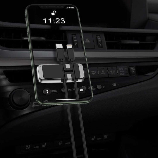 Wozinsky Magnetic Phone Holder/Cable Organizer σε Μαύρο χρώμα