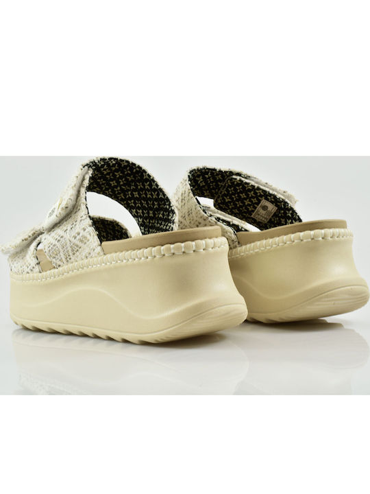 Γυναικεία Σανδάλια Flatforms Μπεζ