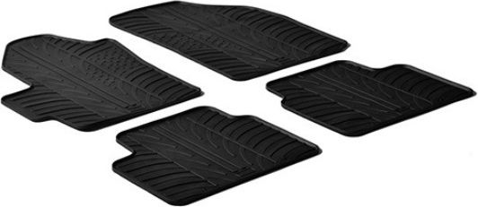 Gledring Σετ Μπροστινά και Πίσω Πατάκια 4τμχ για Chevrolet Matiz 2005-2010 Μαύρα