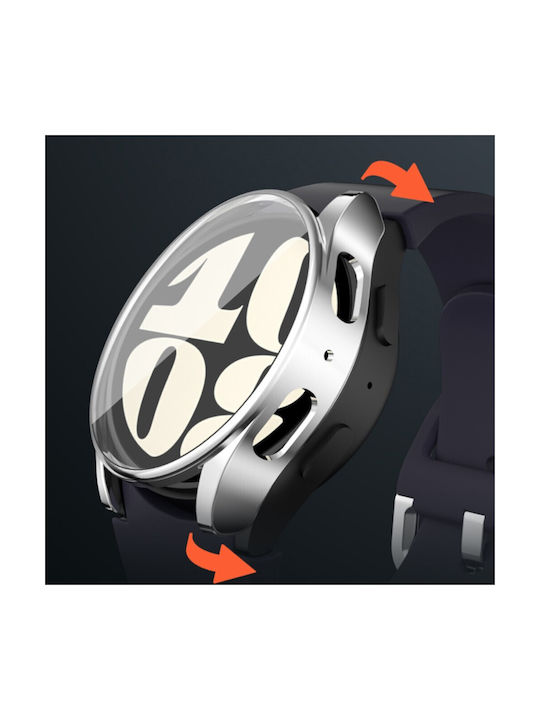 Προστασίας Silicone Case in Silver color for Samsung Galaxy Watch 7 (44mm)