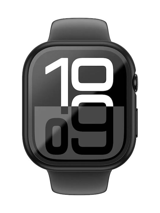 AmazingThing Plastic Case with Glass in Black color for Apple Watch 42mm