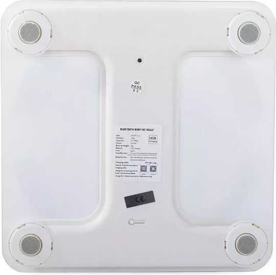 Intelligente Badezimmerwaage 180kg mit Körperfettmessung & Bluetooth Weiße 17088V