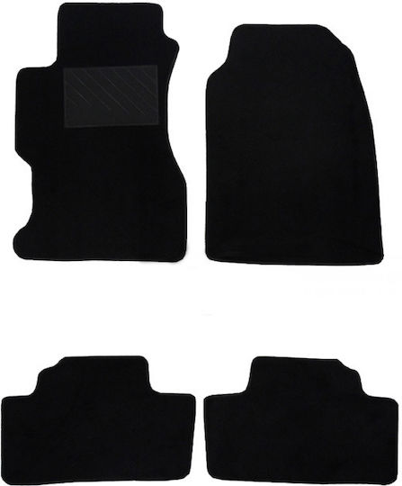 Auto Gs Set of Front and Rear Mats 4pcs for Nissan Tiida 2006 Black
