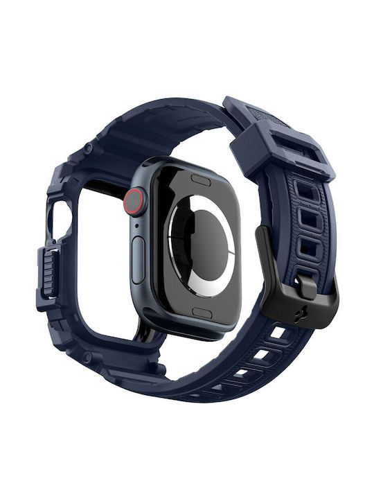 Spigen Rugged Armor Pro Carcasă de Silicon în culoarea Albastru pentru Apple Watch 10 42mm