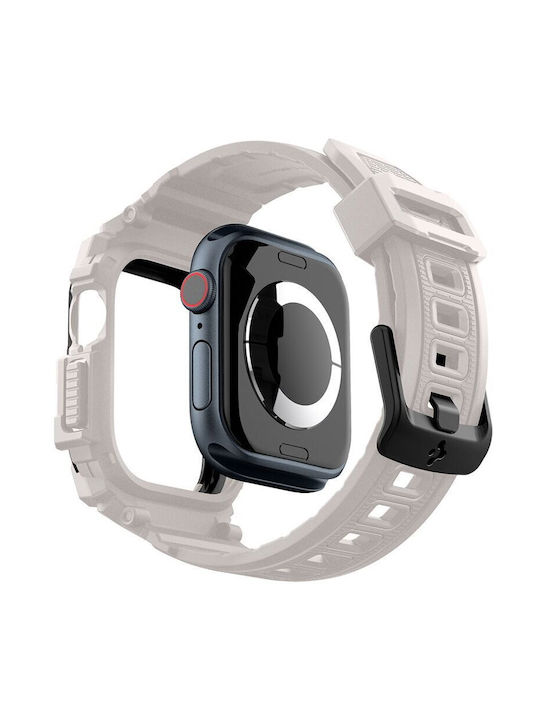Spigen Rugged Armor Pro Θήκη Σιλικόνης σε Μπεζ χρώμα για Apple Watch 10 42mm