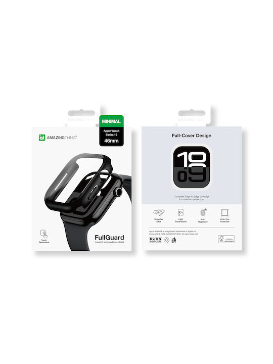 AmazingThing Radix Silicone Case in Black color for Apple Watch 46mm
