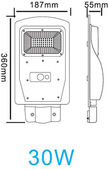 KAL Electronics Straßen-Solarleuchte 30W IP65
