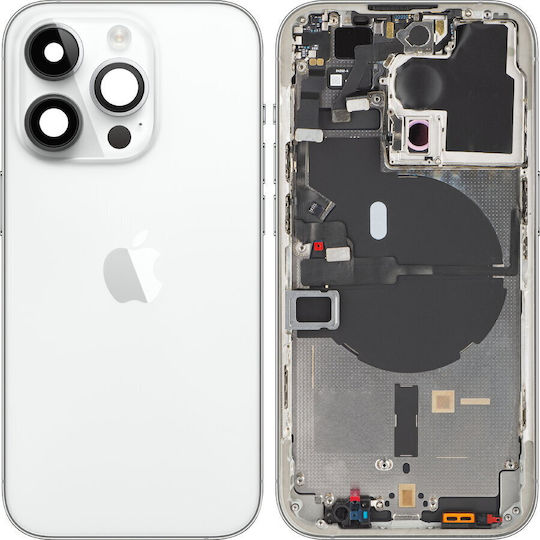 Apple iPhone 14 Pro Battery Cover Middle Frame Silver Swap