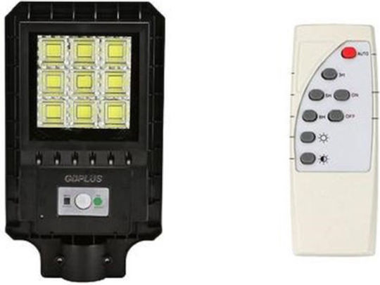 GDPLUS Ηλιακό Φωτιστικό Δρόμου 100W με Αισθητήρα Κίνησης, Φωτοκύτταρο και Τηλεχειριστήριο IP65 23x40εκ.