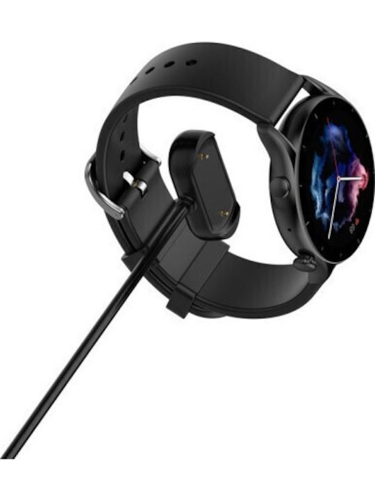 Charging Cable USB Wearable Charger Xiaomi Amazfit GTR 4 / GTR 4 Pro / GTS 4 Blackς