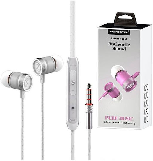 Somostel SMS-CS03 In-ear Handsfree με Βύσμα 3.5mm Ασημί