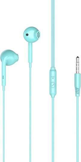 XO EP28 Earbuds Handsfree Ακουστικά με Βύσμα 3.5mm Πράσινο