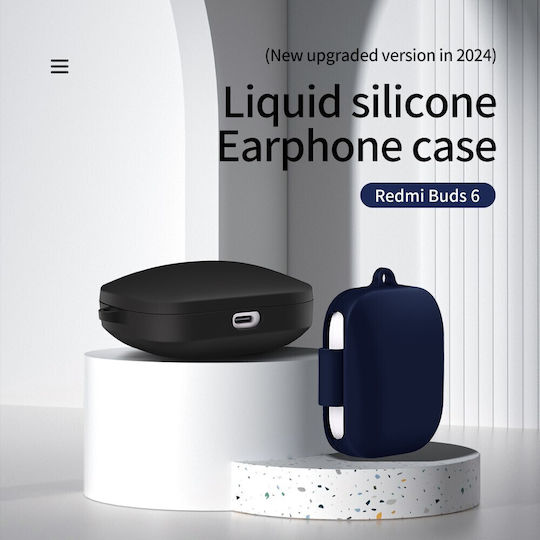 Case Silicone with Hook in Purple color for Redmi Buds 6