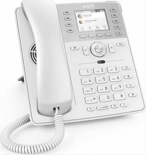 Snom D715 Cu fir Telefon IP 4 linii Alb