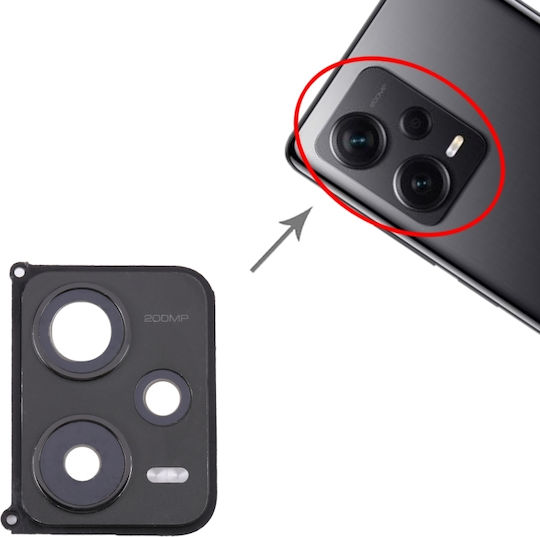 Camera Lens Glass Black for Redmi Note 12 Pro+