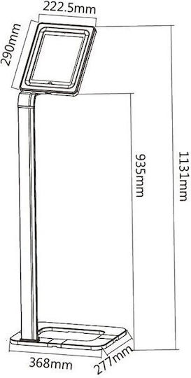 Maclean Energy MC-645 Βάση Tablet Δαπέδου έως 9.7" σε Μαύρο χρώμα