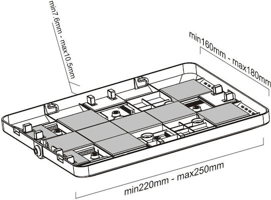 Maclean Energy MC-645 Βάση Tablet Δαπέδου έως 9.7" σε Μαύρο χρώμα