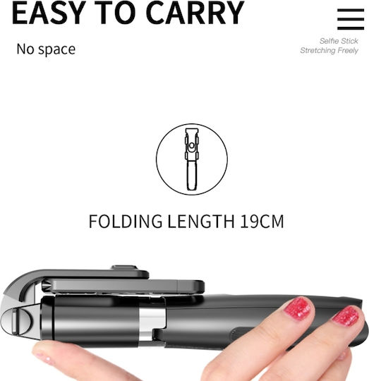 L02 Selfie Stick Trepied Pentru Telefon Mobil Bluetooth Negru