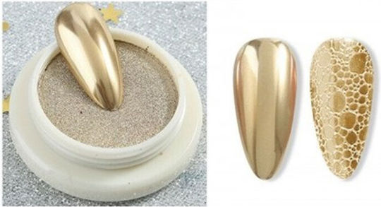 UpLac Mirror Effect Gold 02 Decorating Powder for Nails in Gold Color