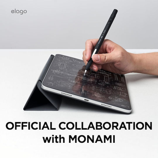 Elago Stylus-Hülle X Monami Silicone für Apple Pencil (2. Generation & Pro) Schwarz