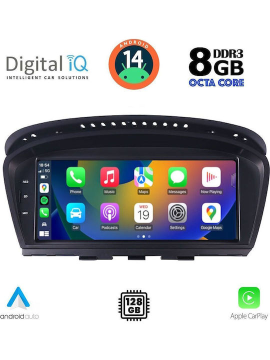 Digital IQ Car Audio System for BMW E60 2003-2008 (Bluetooth/USB/WiFi/GPS/Apple-Carplay/Android-Auto) with Touch Screen 8.8"