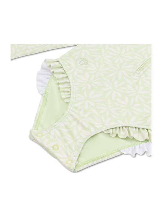 Swim Essentials Παιδικό Μαγιό Ολόσωμο με Μακρύ Μανίκι Green Matcha
