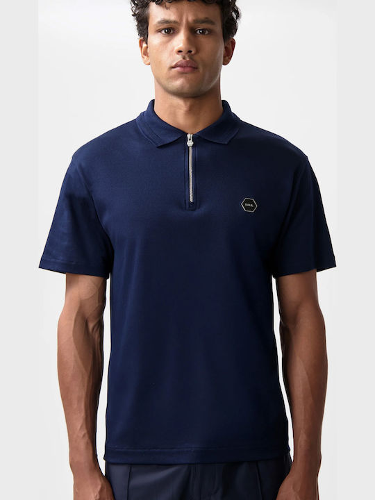 Spacy Short Sleeve Polo Shirt Navy Blue