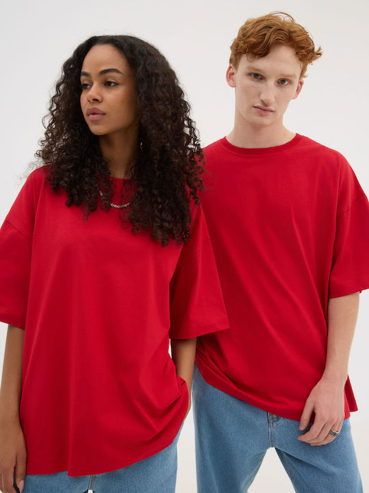 Short Sleeve Red Blouse
