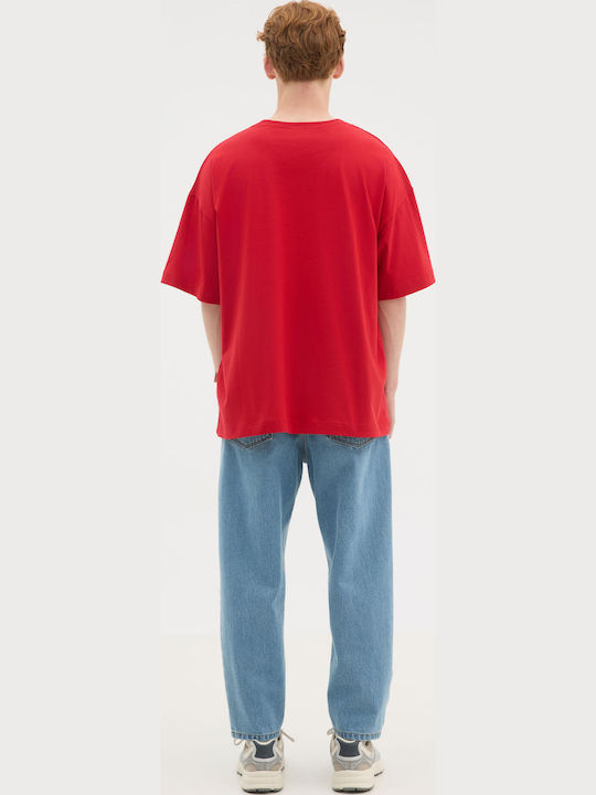 Short Sleeve Red Blouse