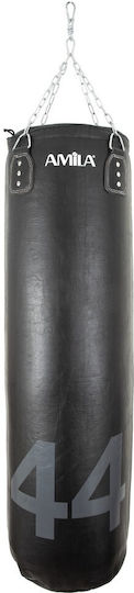 AMILA Δερμάτινος Σάκος Μποξ 44kg με Ύψος 120cm Μαύρος