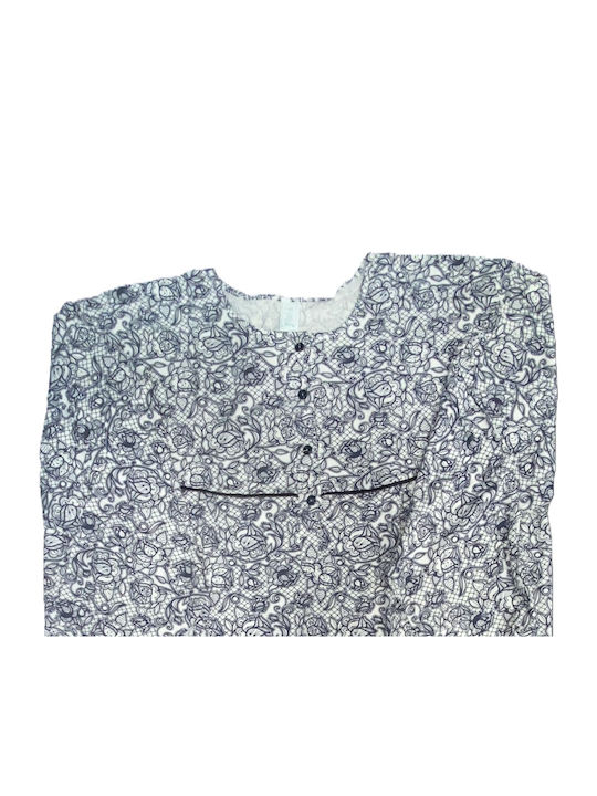 Nina Club Winter Women's Nightdress Blue