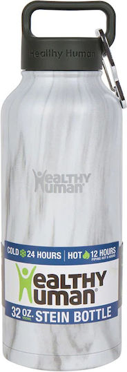 Healthy Human Μπουκάλι Θερμός Ανοξείδωτο / Πλαστικό BPA Free 621ml Stein Bottle Stone White Healthy Human