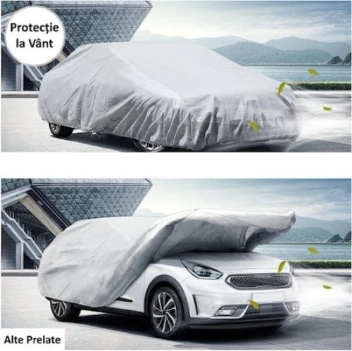 Foxmag24 Husa Auto Universal Impermeabilă 3 Straturi Protecție Grindină Mărime XL 540x175x120 Cm Gri Modern