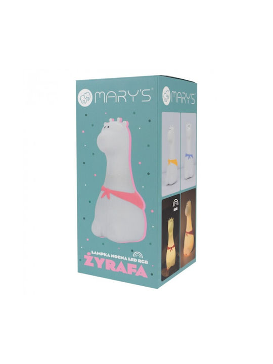 Mary's Φωτάκι Νυκτός LED Giraffe Μπαταρίας Λευκό Θερμό