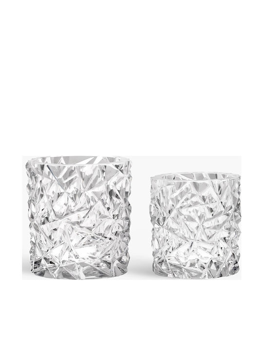 Orrefors Carat Candle Holder Crystal in Transparent Color 9.3x8.7cm 1pcs