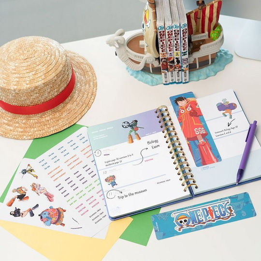 Grupo Erik One Piece - Straw Hat Crew Weekly Academic Agendas 2025/26 Spiral 15x21cm
