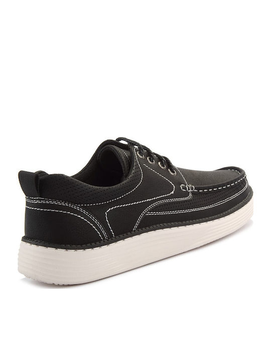 Men's Synthetic Leather Casual Shoes Black