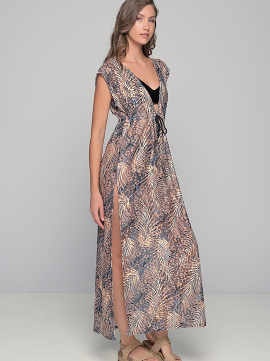 Milena by Paris Women's Maxi Caftan Beachwear Tiger