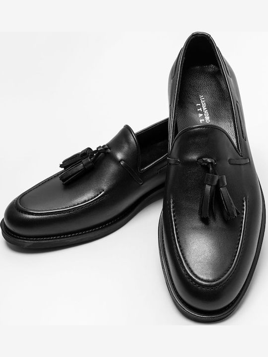 Men's Leather Loafers Black