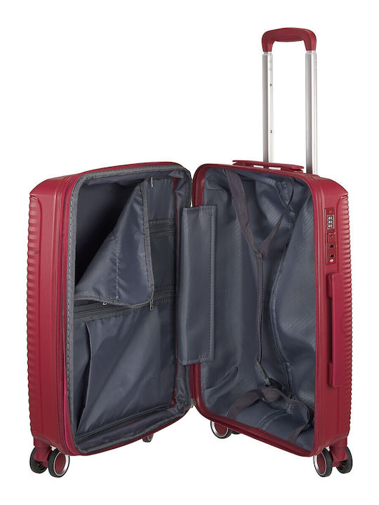 Xplorer Medium Hard Burgundy Suitcase With 4 Wheels Height 65cm
