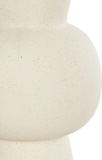 GloboStar Ceramic Beige Flower Pot 12.5x12.5x23cm