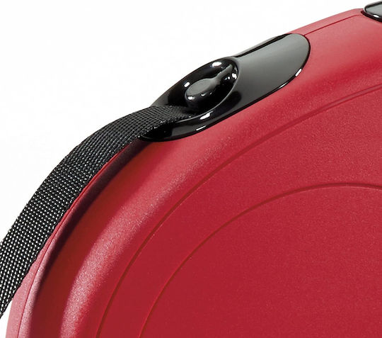 Flexi Foldable Dog Leash/Lead Strap Classic in Red color up to 50kg