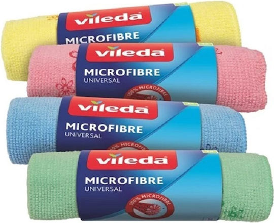 Vileda Microfibre Universal Cleaning Cloths with Microfibers General Use Green
