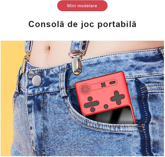 Portable Console 2 Players 500 Games Red