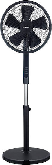 Singer Pedestal Fan 55W 40cm Diameter Black
