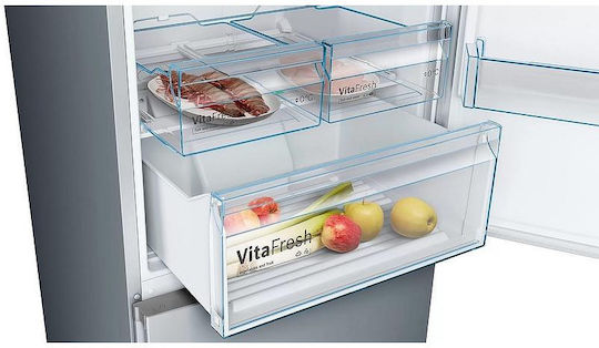 Bosch Kühl-Gefrierkombination 438Es Total NoFrost H203xB70xT67cm. Metal Look KGN49XLEA