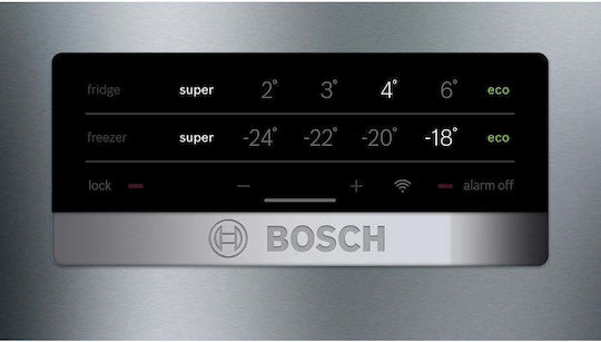 Bosch Kühl-Gefrierkombination 438Es Total NoFrost H203xB70xT67cm. Metal Look KGN49XLEA