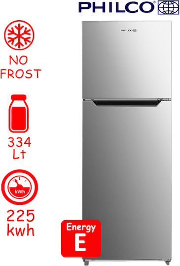 Philco Frigider cu două uși 334lt Total NoFrost Î170xL60xA65cm. Inox PRF-370XE