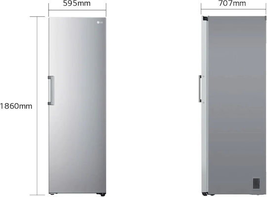LG Ψυγείο Συντήρησης 386lt Υ185xΠ59xΒ70.7εκ. Inox GLT51PZGSZ